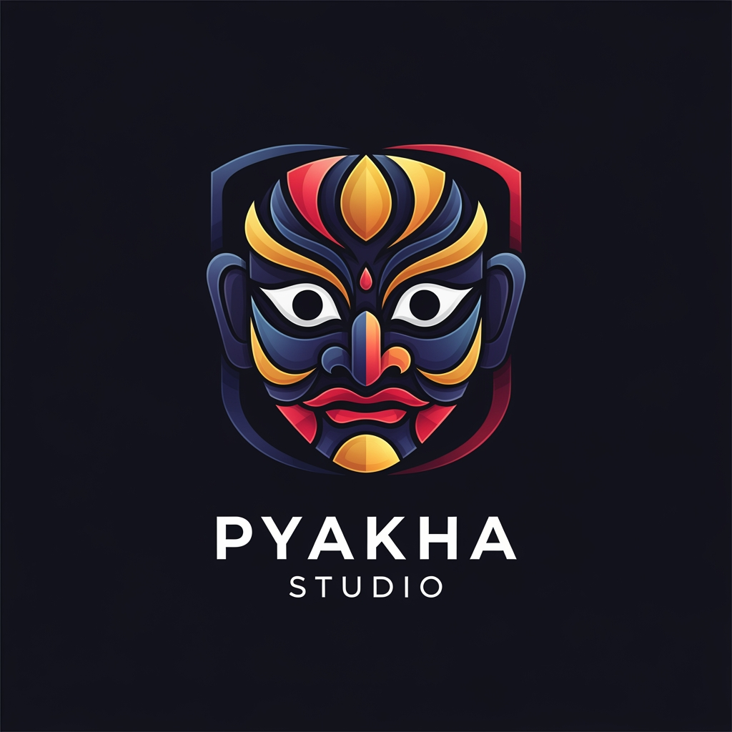 AI Design for What if the Pyakha logo was inspired by the Pyakha mask itself — the actual Newari masked dance? Abstract, stylized, bold. Something nobody has ever seen as a studio logo. Like how the Pixar lamp is unexpected but perfect.
A stylized Newari mask as the icon — modern, geometric, simplified — with your studio name underneath. That would make people stop and ask "what is that?" — exactly like Disney's castle does.
on this generate me a logo for the pyakha studio
pyakha studio is a 3d animation studio at present days they provide service like product advertisement and in future they are planing to make in house film