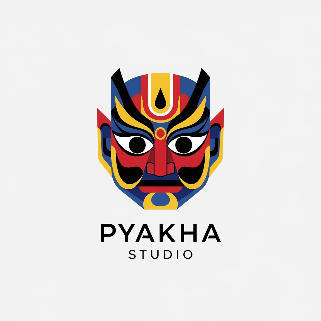 AI Design for What if the Pyakha logo was inspired by the Pyakha mask itself — the actual Newari masked dance? Abstract, stylized, bold. Something nobody has ever seen as a studio logo. Like how the Pixar lamp is unexpected but perfect.
A stylized Newari mask as the icon — modern, geometric, simplified — with your studio name underneath. That would make people stop and ask "what is that?" — exactly like Disney's castle does.
on this generate me a logo for the pyakha studio
pyakha studio is a 3d animation studio at present days they provide service like product advertisement and in future they are planing to make in house film
