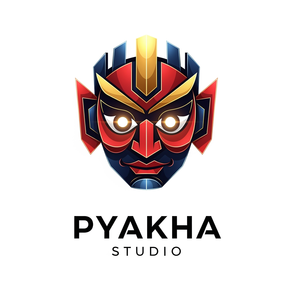 AI Design for What if the Pyakha logo was inspired by the Pyakha mask itself — the actual Newari masked dance? Abstract, stylized, bold. Something nobody has ever seen as a studio logo. Like how the Pixar lamp is unexpected but perfect.
A stylized Newari mask as the icon — modern, geometric, simplified — with your studio name underneath. That would make people stop and ask "what is that?" — exactly like Disney's castle does.
on this generate me a logo for the pyakha studio
pyakha studio is a 3d animation studio at present days they provide service like product advertisement and in future they are planing to make in house film