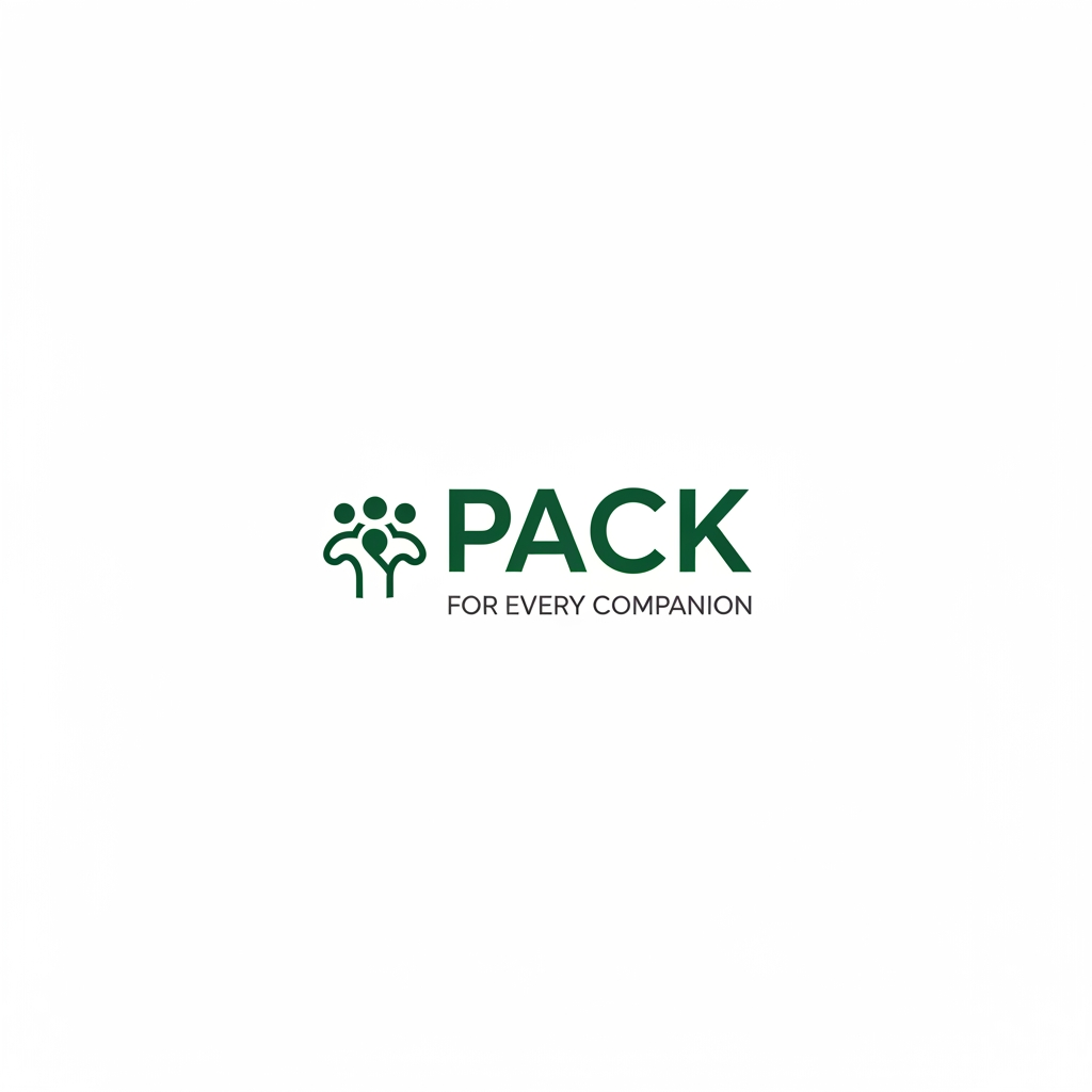 AI Design for Design a modern, professional logo for a brand named “PACK” with the tagline “For Every Companion.”
Brand Context:
PACK is a clean, trustworthy, and scalable brand (likely in the pet/companion ecosystem), so the logo should feel premium, minimal, and reliable, not playful or cartoonish. It should work well for a startup that could grow into a large platform.
Style Direction:
Minimalist, sleek, and highly professional
Inspired by modern tech/startup branding (like health-tech or platform companies)
Avoid clutter, gradients, or overly complex illustrations
Strong emphasis on clarity and brand recall
Typography:
Use a clean, sans-serif font similar to the current PACK branding
Bold or semi-bold weight for “PACK” to make it dominant
Ensure spacing (kerning) is balanced and intentional
The tagline “For Every Companion” should be smaller, lighter, and neatly aligned under or beside the brand name
Color Palette:
Use the same deep green tone as the existing logo (primary brand color)
Background: white or very light neutral
Optional: subtle grayscale tones for variation, but keep it mostly monochromatic
Logo Mark / Icon:
Include a simple, modern icon that complements the name PACK
Ideas to explore (keep subtle, not literal or cartoonish):
Abstract representation of connection, care, or grouping (“pack”)
Minimal pet/companion symbolism (very refined, not obvious)
Geometric or rounded-square icon similar to app branding
Icon should work both:
As part of the full logo
As a standalone app icon / favicon
Layout Variations:
Generate 2–3 variations:
Horizontal layout (icon + PACK + tagline)
Stacked layout (icon above, text below)
App-style icon version (just symbol + “P” or abstract mark)
Overall Feel:
Confident, calm, and premium
Should look like a funded startup’s logo, not a school project
Something that would fit naturally alongside brands like health-tech or platform companies
Output Requirements:
High-resolution
Clean edges, vector-style
Balanced spacing and alignment
White background