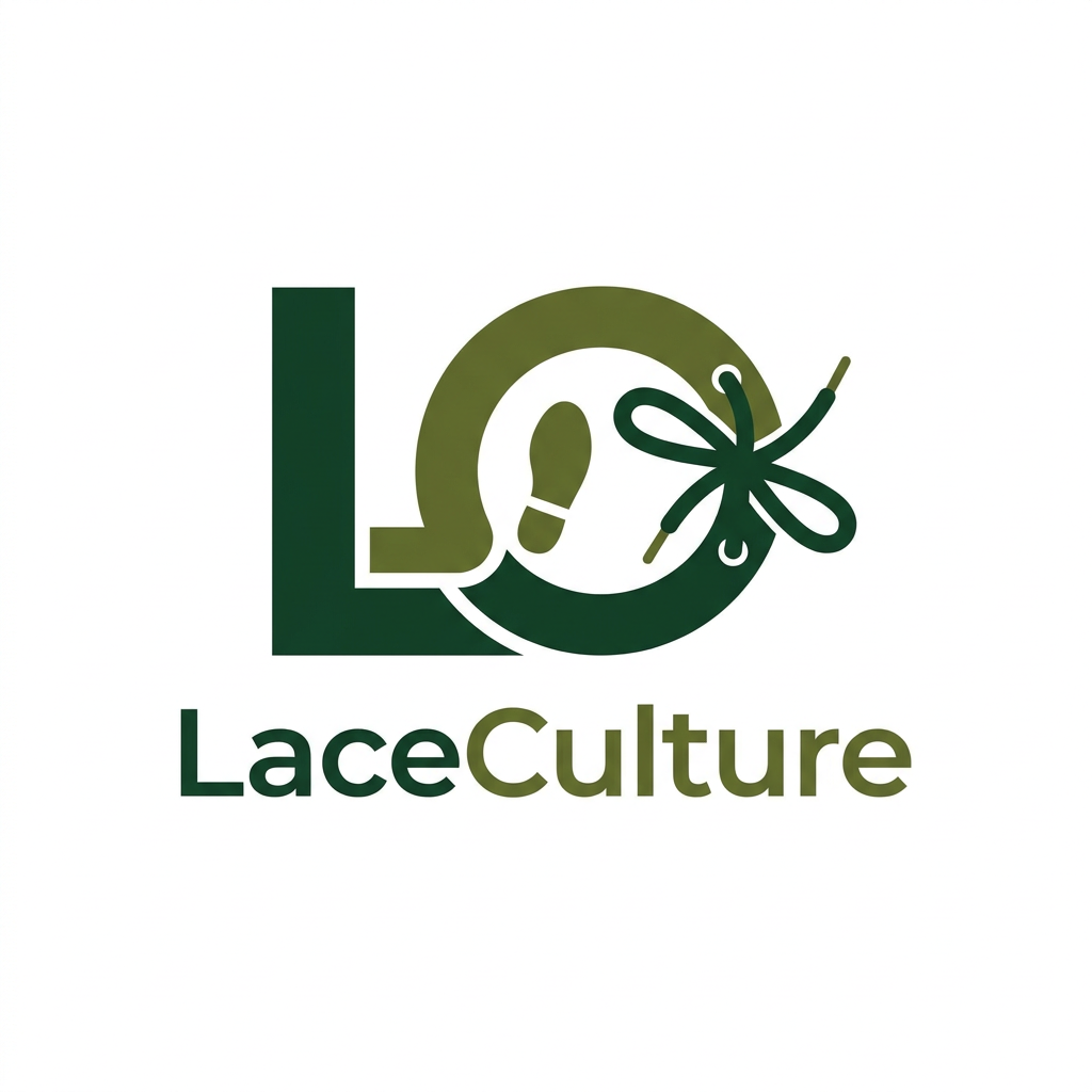AI Design for i want to create a logo for my online shoe store named laceculture . it would be nice if it is in a green color theme and if u can add some hidden details in the logo . only need a simple , classic minimal logo