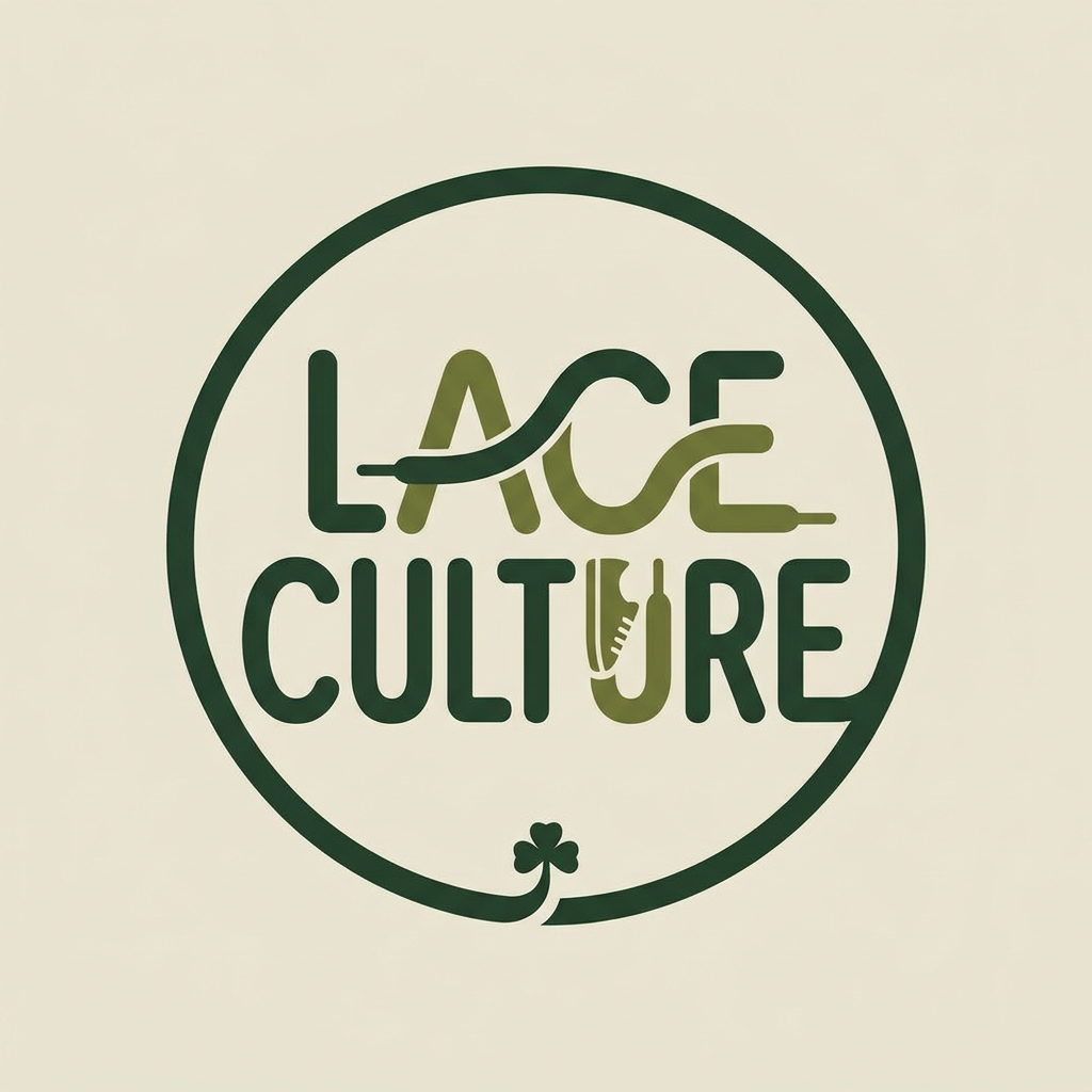 AI Design for i want to create a logo for my online shoe store named laceculture . it would be nice if it is in a green color theme and if u can add some hidden details in the logo . only need a simple , classic minimal logo