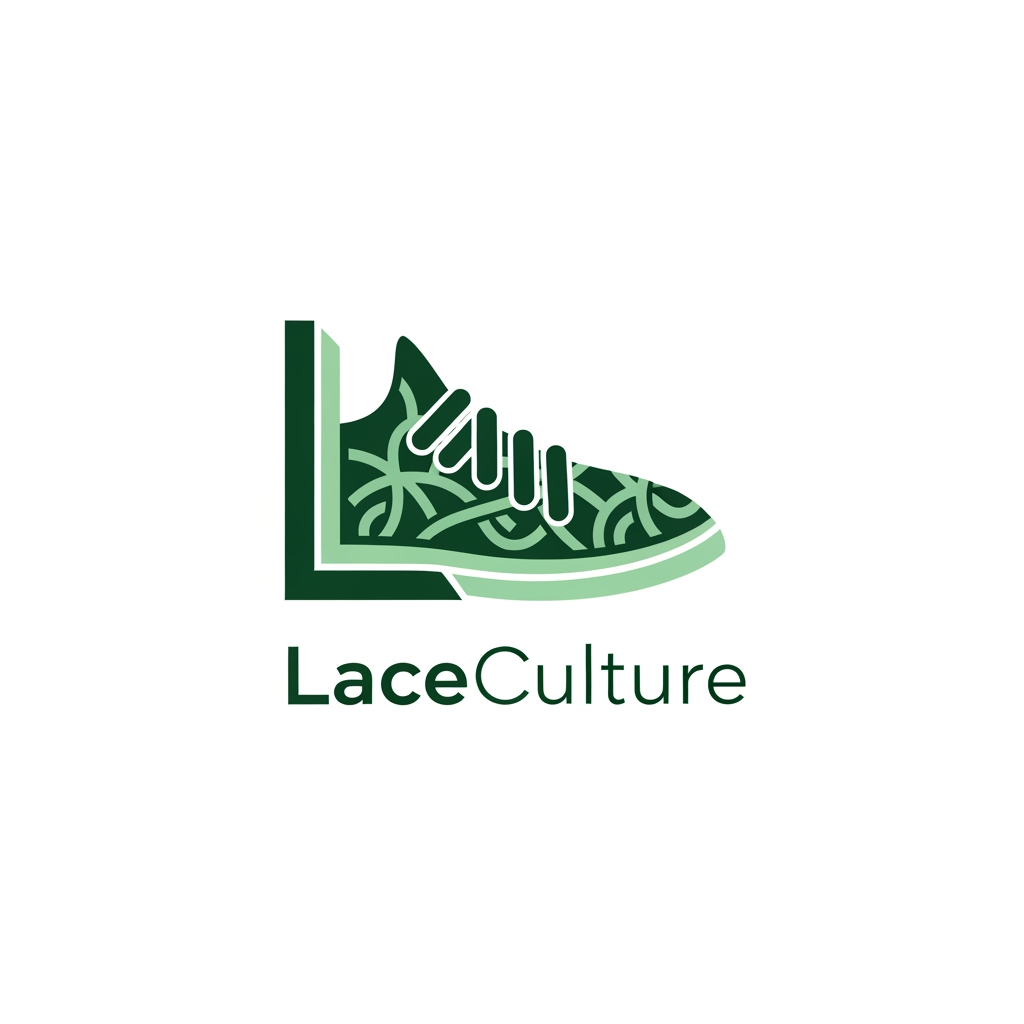 AI Design for i want to create a logo for my online shoe store named laceculture . it would be nice if it is in a green color theme and if u can add some hidden details in the logo . only need a simple , classic minimal logo
