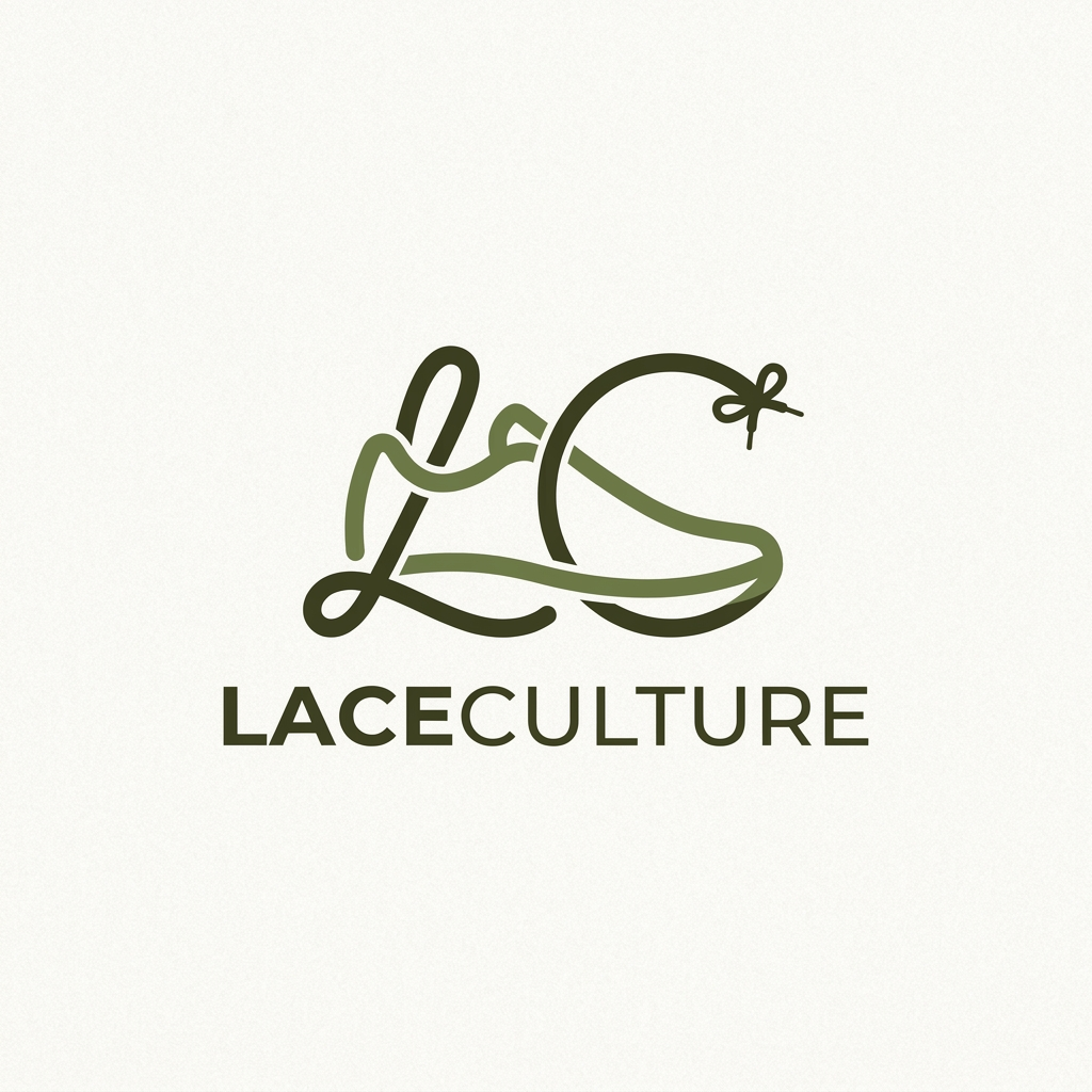 AI Design for i want to create a logo for my online shoe store named laceculture . it would be nice if it is in a green color theme and if u can add some hidden details in the logo . only need a simple , classic minimal logo
