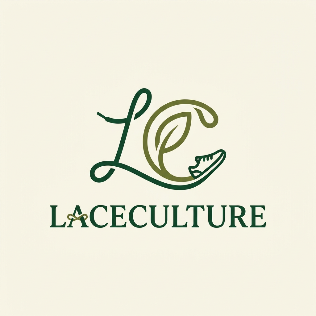 AI Design for i want to create a logo for my online shoe store named laceculture . it would be nice if it is in a green color theme and if u can add some hidden details in the logo . only need a simple , classic minimal logo