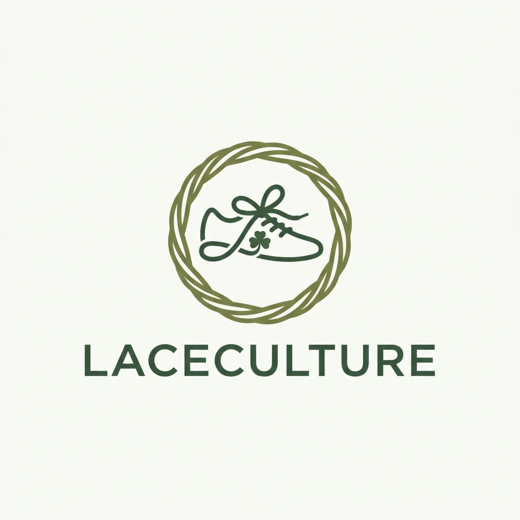 AI Design for i want to create a logo for my online shoe store named laceculture . it would be nice if it is in a green color theme and if u can add some hidden details in the logo . only need a simple , classic minimal logo
