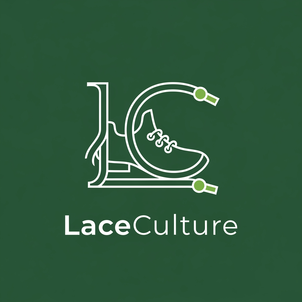AI Design for i want to create a logo for my online shoe store named laceculture . it would be nice if it is in a green color theme and if u can add some hidden details in the logo . only need a simple , classic minimal logo