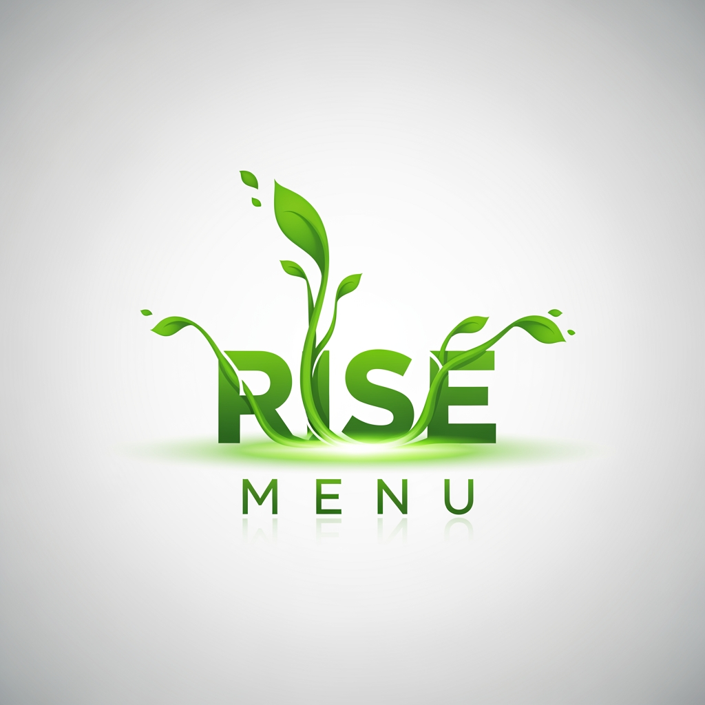 AI Design for Rise Menu logo animated green logo