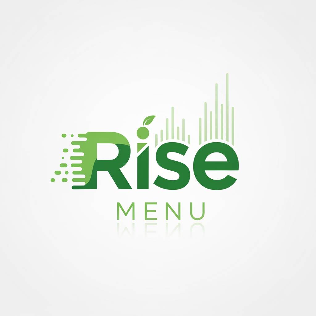 AI Design for Rise Menu logo animated green logo