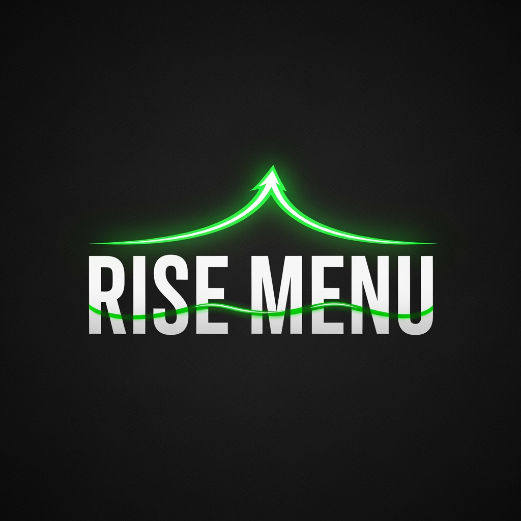 AI Design for Rise Menu logo animated green logo