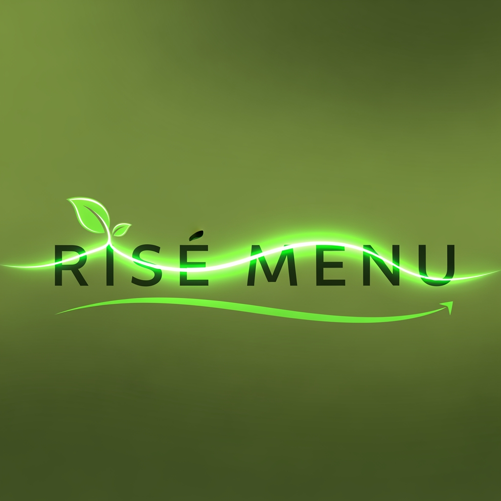 AI Design for Rise Menu logo animated green logo