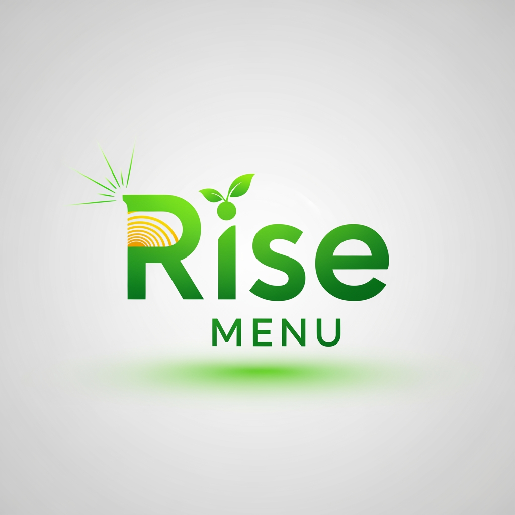 AI Design for Rise Menu logo animated green logo