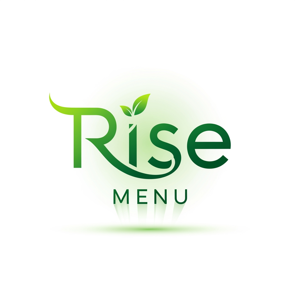 AI Design for Rise Menu logo animated green logo