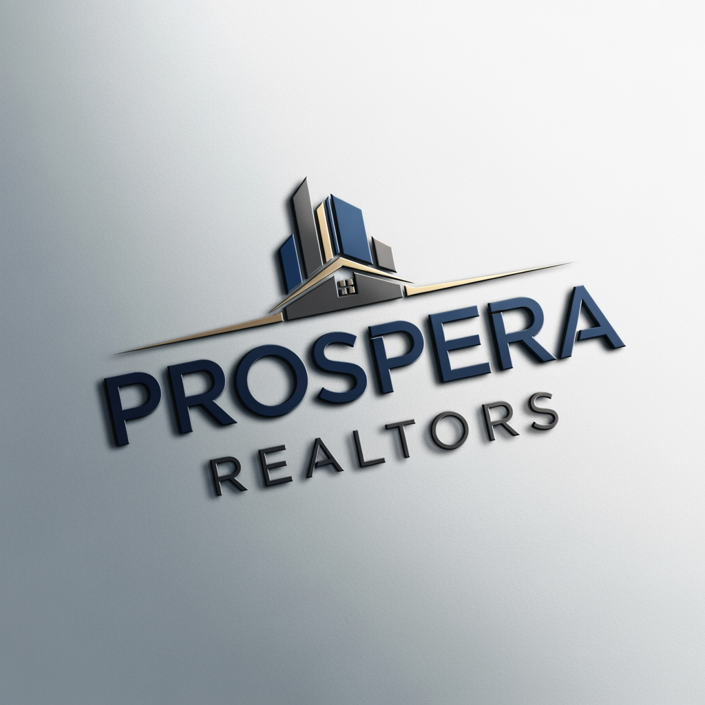 AI Design for Design a best logo for my brand PROSPERA REALTORS and give me todays fashion aesthetic formal professional real estate vibes in it and overall best in the business commercial workspace is located in Omaxe world street faridabad , Give me some designs i want some logos for my real estate office give me some great realistic logos for my office name "prospera realtors"i want some logos for my real estate office give me some great realistic logos for my office name "prospera realtors"