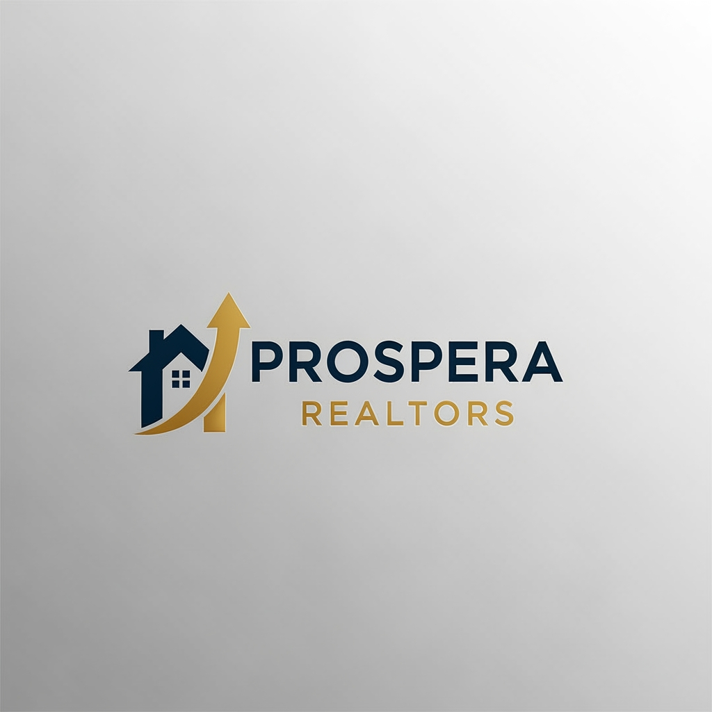 AI Design for Design a best logo for my brand PROSPERA REALTORS and give me todays fashion aesthetic formal professional real estate vibes in it and overall best in the business commercial workspace is located in Omaxe world street faridabad , Give me some designs i want some logos for my real estate office give me some great realistic logos for my office name "prospera realtors"i want some logos for my real estate office give me some great realistic logos for my office name "prospera realtors"