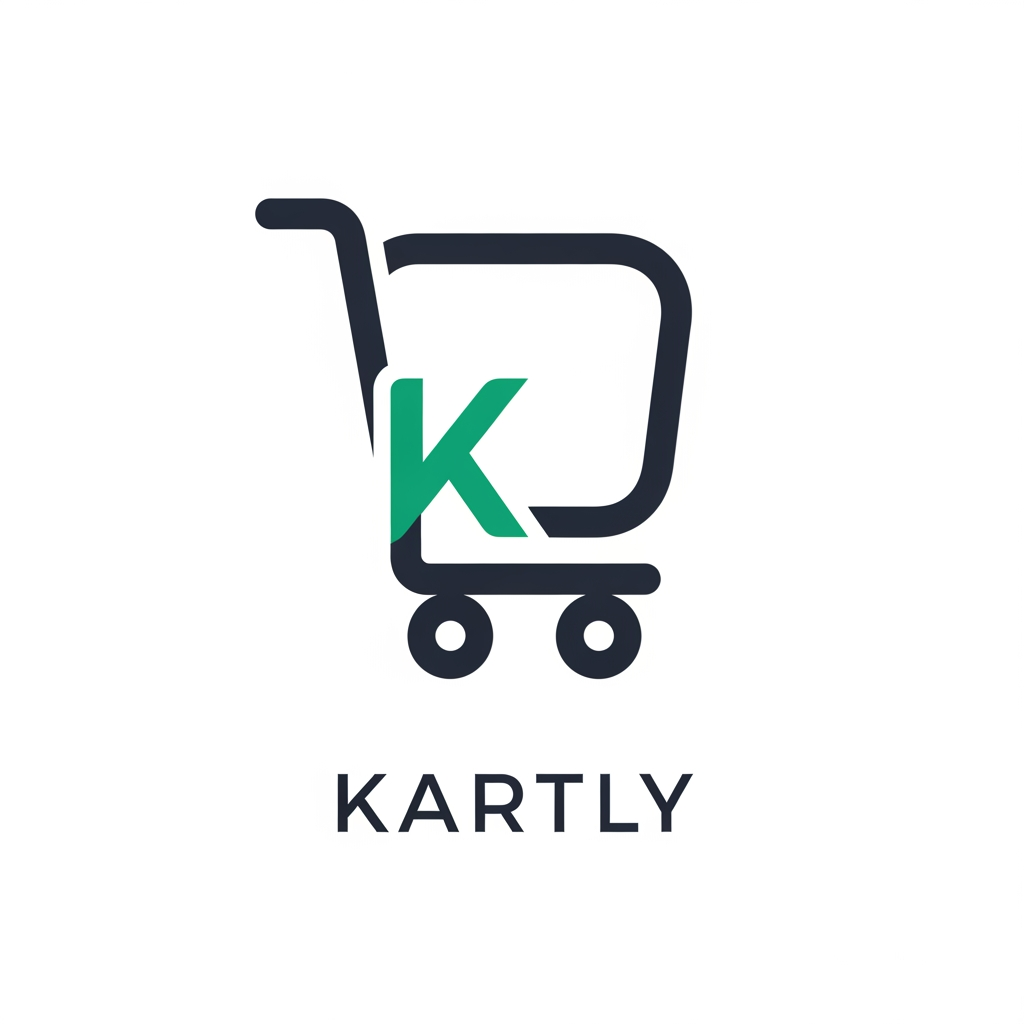 AI Design for Design a modern, premium, minimalist logo for a SaaS company named "Kartly". Kartly is a no-code eCommerce website builder that allows users to visually create, customize, and manage complete online stores without writing any code. Create a clean, memorable icon by combining a shopping cart with the letter "K" or a simple geometric commerce-inspired symbol. Use a flat, professional style with smooth rounded edges, inspired by brands like Shopify, Stripe, Linear, and Vercel. Use an emerald green (#00C875) and dark charcoal (#1F2937) color palette, with a version on a white background and another on a dark background. Choose a modern sans-serif wordmark with excellent readability. The logo should be scalable, recognizable as an app icon, favicon, and website header, and convey trust, innovation, simplicity, and growth. Deliver both icon-only, wordmark-only, and combined horizontal versions in a clean vector style.