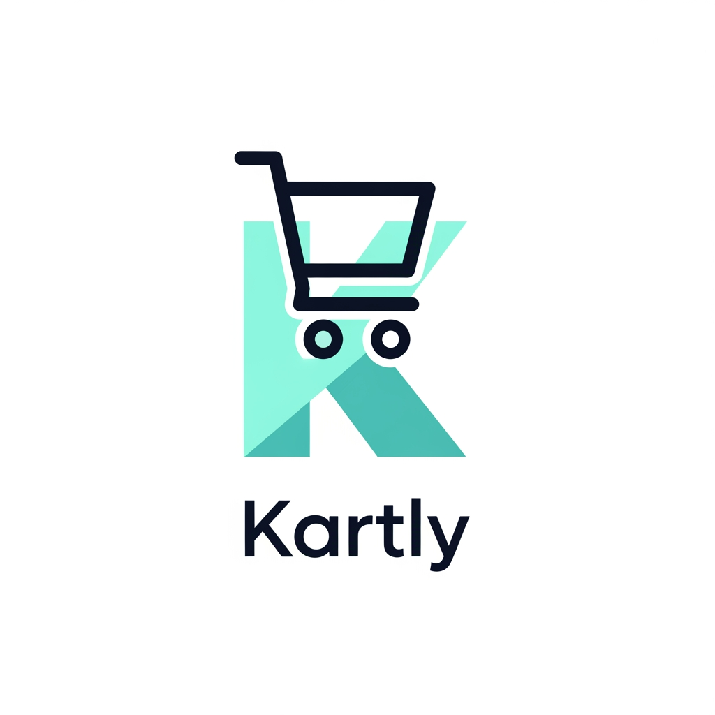 AI Design for Design a modern, premium, minimalist logo for a SaaS company named "Kartly". Kartly is a no-code eCommerce website builder that allows users to visually create, customize, and manage complete online stores without writing any code. Create a clean, memorable icon by combining a shopping cart with the letter "K" or a simple geometric commerce-inspired symbol. Use a flat, professional style with smooth rounded edges, inspired by brands like Shopify, Stripe, Linear, and Vercel. Use an emerald green (#00C875) and dark charcoal (#1F2937) color palette, with a version on a white background and another on a dark background. Choose a modern sans-serif wordmark with excellent readability. The logo should be scalable, recognizable as an app icon, favicon, and website header, and convey trust, innovation, simplicity, and growth. Deliver both icon-only, wordmark-only, and combined horizontal versions in a clean vector style.