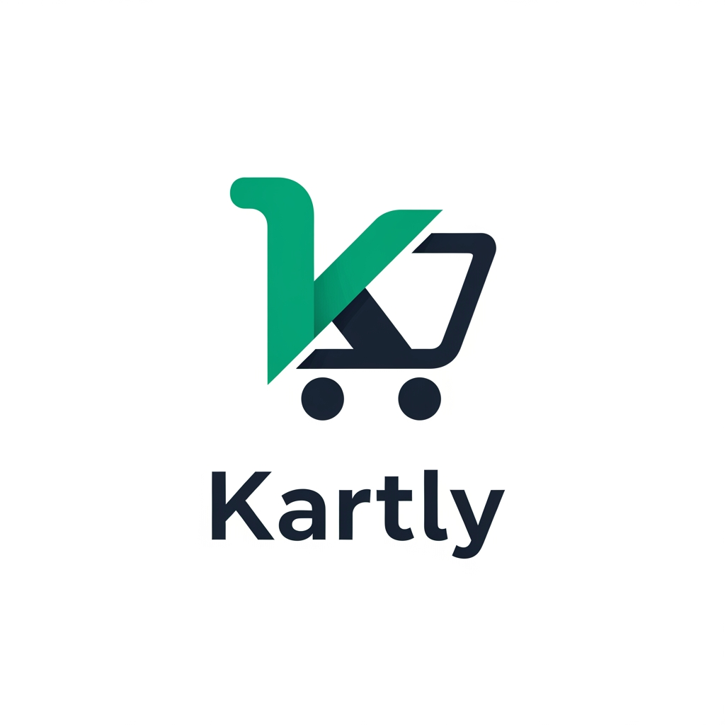 AI Design for Design a modern, premium, minimalist logo for a SaaS company named "Kartly". Kartly is a no-code eCommerce website builder that allows users to visually create, customize, and manage complete online stores without writing any code. Create a clean, memorable icon by combining a shopping cart with the letter "K" or a simple geometric commerce-inspired symbol. Use a flat, professional style with smooth rounded edges, inspired by brands like Shopify, Stripe, Linear, and Vercel. Use an emerald green (#00C875) and dark charcoal (#1F2937) color palette, with a version on a white background and another on a dark background. Choose a modern sans-serif wordmark with excellent readability. The logo should be scalable, recognizable as an app icon, favicon, and website header, and convey trust, innovation, simplicity, and growth. Deliver both icon-only, wordmark-only, and combined horizontal versions in a clean vector style.