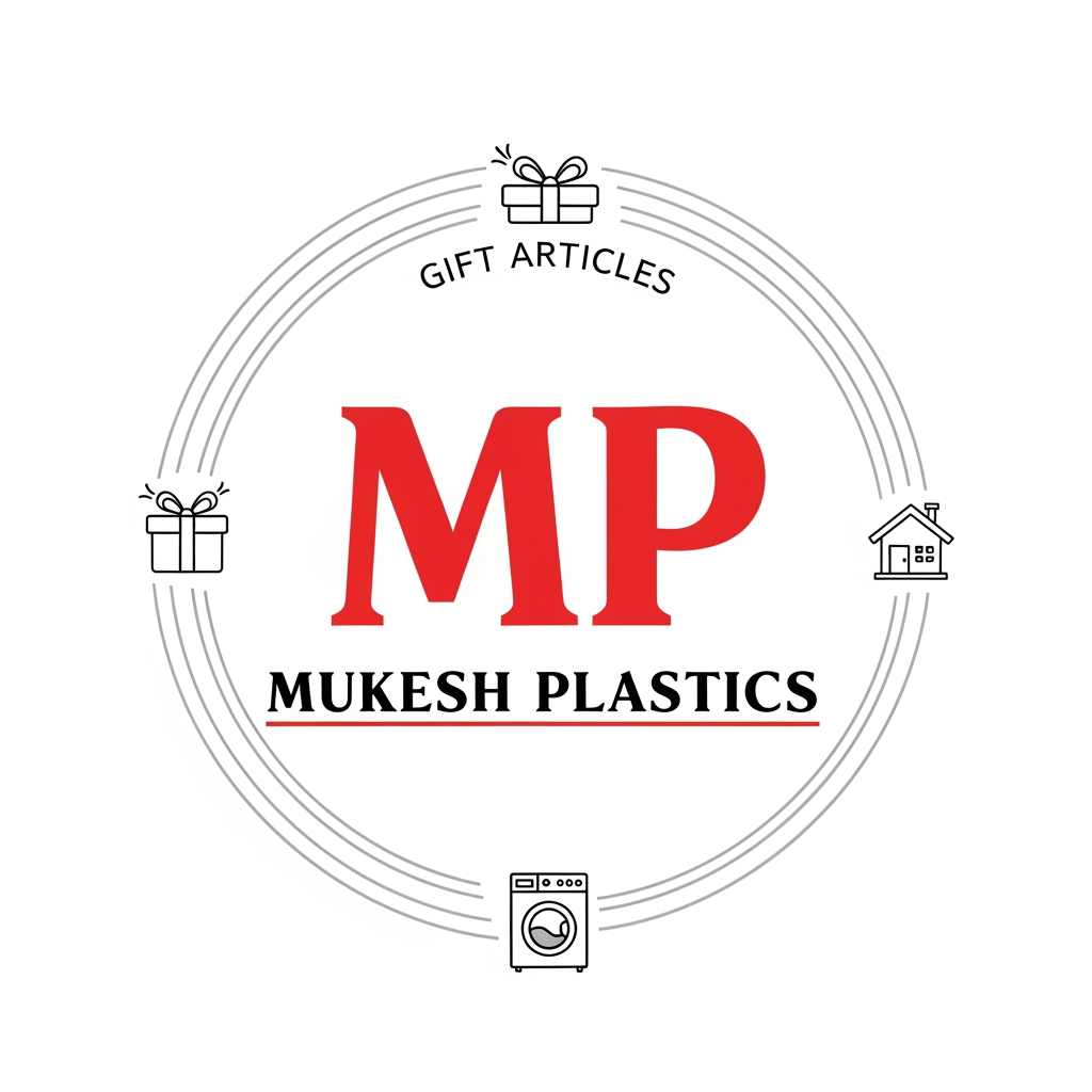 AI Design for Mp is logomain subject is a company based on gift articals and home appliances MP stands for mukesh plastics