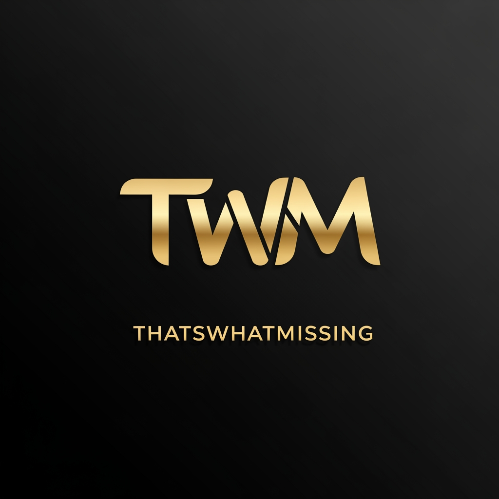 AI Design for I WANTED TO CREATE A LOGO FOR MY COMPANY CALLED AS TWM - ThatsWhatMissing its basically a social media agency brand no i wanted in black and gold
