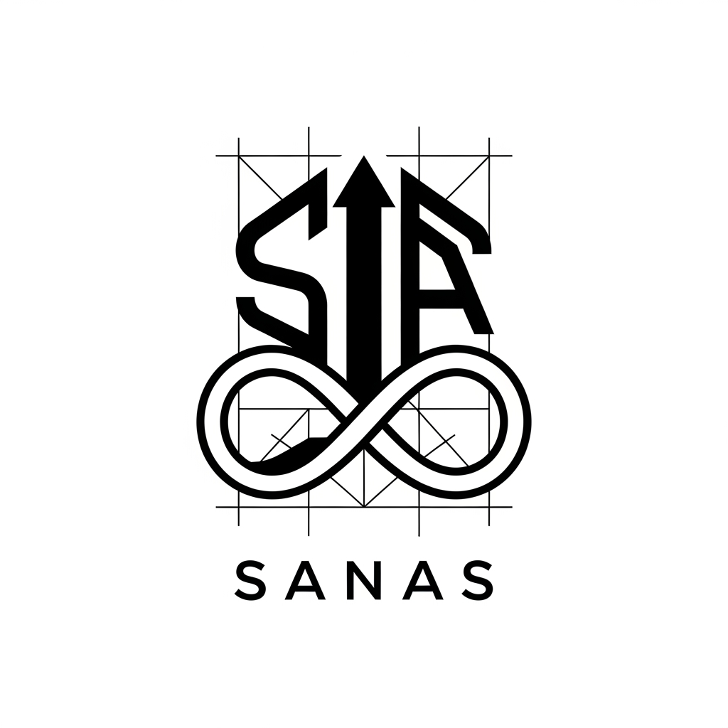 AI Design for Design a hidden meaning logo for SANAS.
Create an abstract geometric symbol that subtly incorporates the letters S and A without making them obvious.
The logo should represent:
Growth
Vision
Strength
Trust
Innovation
Infinity
Unity
The symbol should have hidden negative space similar to FedEx or Amazon.
Requirements:
• Minimal vector
• Flat design
• Corporate luxury
• Balanced geometry
• Black and White
• Grid-based construction
• Looks expensive
No industry-specific icons.