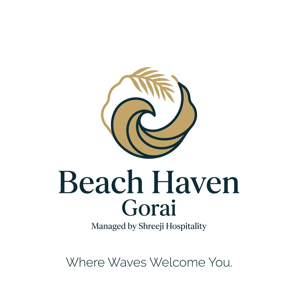 AI Design for Prompt:
Design a timeless, premium logo for a luxury beach villa named "Beach Haven." The logo should embody elegance, serenity, and coastal luxury with a refined minimalist aesthetic. Create a sophisticated icon inspired by the ocean, gentle waves, seashells, palm silhouettes, coastal horizon, or a modern monogram that subtly represents the sea—avoid generic clip-art or overly detailed illustrations.
Typography should be luxurious and editorial:
Primary Text: Beach Haven
Subtext: Gorai
Managed by Shreeji Hospitality (smaller and elegant)
Place a tagline beneath the logo in a refined serif or light sans-serif. Use only one of these options:
Where Waves Welcome You.
Your Haven by the Beach.
Escape Beyond the Ordinary.
Stay Close to the Waves.
Style: Minimal, high-end, boutique resort branding, luxury hospitality identity, quiet luxury, old-money aesthetic, clean vector, balanced composition, premium spacing, timeless, scalable, flat design, no mockups, no gradients, no 3D effects, no AI-style embellishments.
Color palette:
Deep Navy (#0F2D3A)
Sand Beige (#E9DFC9)
Warm Ivory (#F8F6F2)
Muted Gold (#C8A96A) as an accent only
The logo should feel suitable for signage, stationery, social media, room amenities, and luxury resort branding. Generate on a clean white or transparent background in a professional vector logo style.