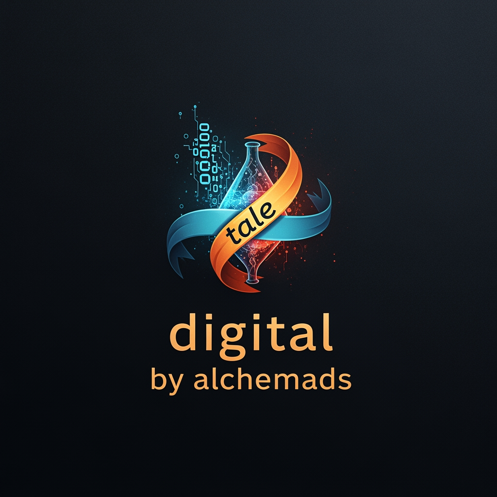 AI Design for my instagram acounts name is digital by alchemads give me a loggo but it should be an attractive one with a tale design