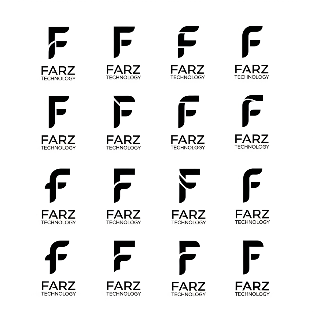 AI Design for Design a world-class logo for "Farz Technology", a software, AI, and digital technology company.
Create a custom-designed letter "F" that functions as a unique brand symbol—not a typed font, not a monogram, and not a modified existing typeface. The "F" should be handcrafted with perfect proportions and become an instantly recognizable icon.
Design Direction
Use only the letter "F" as the icon.
Create the "F" from simple geometric shapes with smooth curves and subtle rounded corners.
The icon should feel strong, stable, intelligent, premium, and trustworthy.
Keep it minimalist with excellent use of negative space.
The logo should look timeless rather than trendy.
Make the "F" memorable enough to be recognized without the company name.
Avoid
No "T" or any other letters.
No monograms.
No racing or esports style.
No sharp cuts or aggressive angles.
No italic or slanted designs.
No lightning bolts.
No arrows.
No circuit board lines.
No AI brain icons.
No hexagons.
No infinity symbols.
No globes.
No shields.
No pixel effects.
No gradients.
No shadows.
No 3D.
No generic app icon.
Typography
Write Farz Technology below the icon using a premium geometric sans-serif similar to:
Circular
Söhne
Inter
SF Pro Display
Avenir Next
Use medium weight with balanced spacing.
Style
Think of the quality and simplicity of logos designed by:
Apple
OpenAI
Stripe
Notion
Airbnb
Linear
Vercel
The logo should look like it was created by Pentagram, Collins, or Wolff Olins, not by an AI template.
Colors
Solid Black (#000000)
Pure White Background (#FFFFFF)
Output
Generate 12 completely different custom "F" concepts, each with a unique construction and visual identity. Do not generate font variations—each concept should be an original logo symbol suitable for a billion-dollar technology company.
Style keywords: Swiss Design • Minimalism • Geometric • Corporate • Premium • Timeless • Vector • Iconic • Flat Design • Negative Space • Luxury Technology Brand.