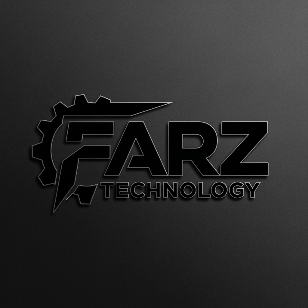 AI Design for Make the black color logo of the "Farz Technology" sturdy related