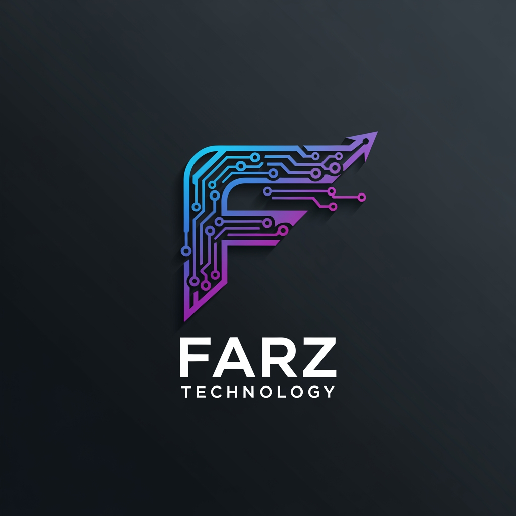 AI Design for Make the logo of the "Farz Technology" which is a it sector