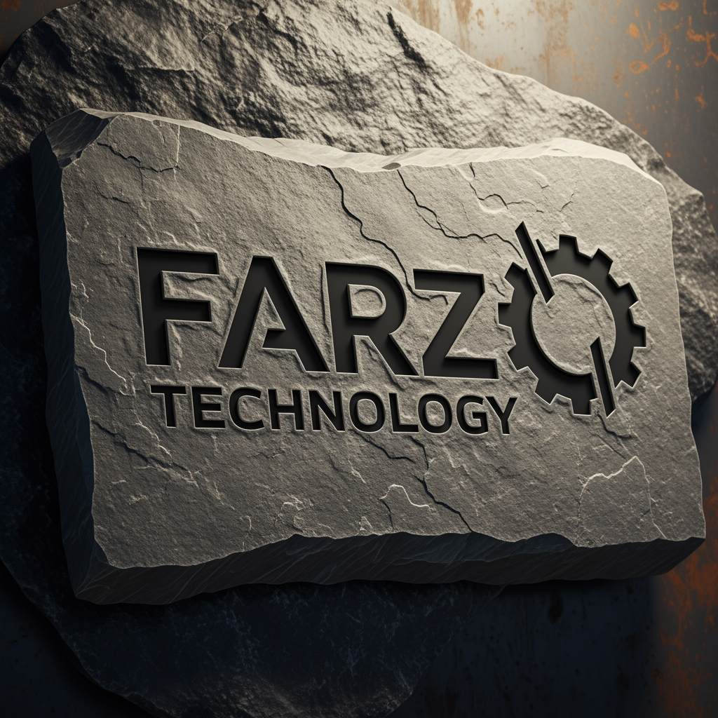AI Design for Make the black color logo of the "Farz Technology" sturdy related