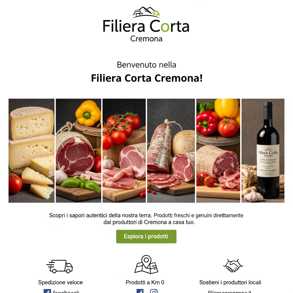 AI Design for create a welcome email for an ecommerce https://filieracortacremona.it/tutti-i-prodotti/