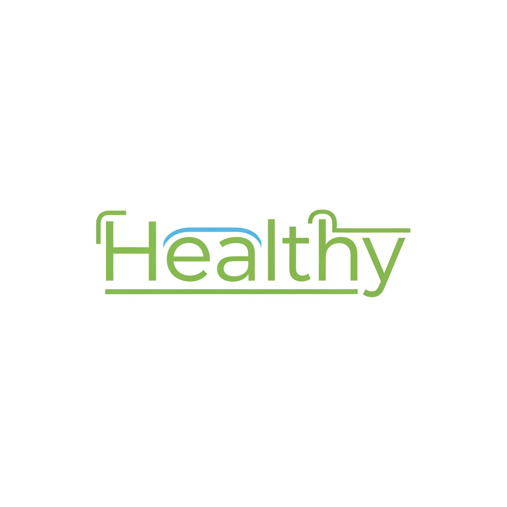AI Design for i want logo using my website border line name is Healthy in svg form just font desgin logo