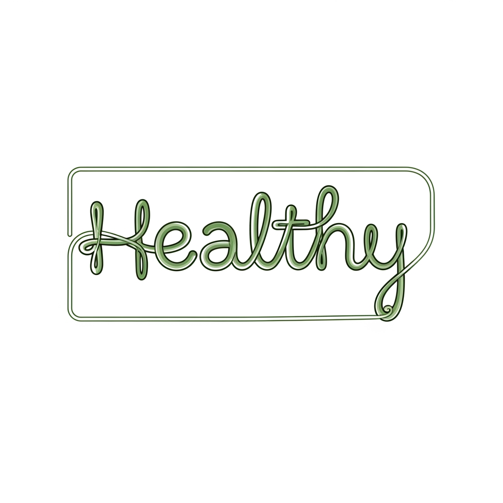 AI Design for i want logo using my website border line name is Healthy in svg form just font desgin logo