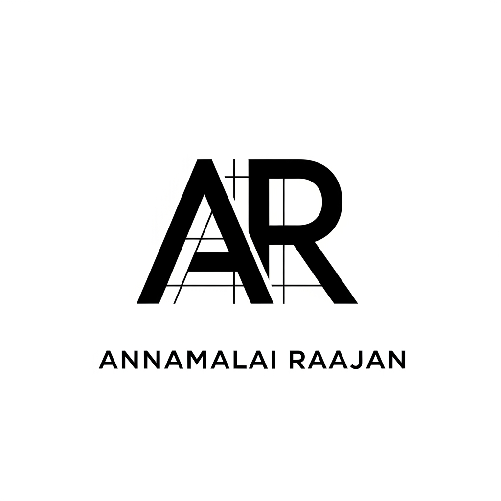 AI Design for Design a world-class, iconic, and timeless personal brand logo for Annamalai Raajan, a UI/UX Designer, UX Researcher, Front-End Developer, and Digital Product Designer specializing in user-centered digital experiences, interaction design, design systems, responsive interfaces, accessibility, and modern web products. Create a distinctive and unforgettable AR monogram by seamlessly merging the letters A and R into a single geometric masterpiece using intelligent negative space, precise symmetry, mathematical proportions, and grid-based construction. The logo should instantly communicate creativity, innovation, technology, usability, precision, trust, premium craftsmanship, strategic thinking, and digital excellence. Draw inspiration from the branding quality of Pentagram, Collins, Landor, Meta Design, DesignStudio, Wolff Olins, and Apple, combining Swiss Minimalism, Bauhaus geometry, Japanese minimal aesthetics, and futuristic tech branding. Incorporate subtle visual elements inspired by user flows, wireframes, design systems, interface grids, pixels, cursor movements, bezier curves, layout structures, and digital architecture without making the logo overly complex. The symbol should feel intelligent, memorable, and instantly recognizable even without text. Use a sophisticated luxury color palette featuring Matte Black (#0F0F0F), Deep Crimson Red (#DC2626), Electric Blue (#3B82F6), Royal Purple (#7C3AED), Emerald Green (#10B981), Platinum Silver (#C0C0C0), and Pure White (#FFFFFF), ensuring perfect color harmony while also providing monochrome black, monochrome white, and single-color brand versions. Add subtle premium gradient options only as secondary brand assets, while keeping the primary logo completely flat and vector-based. Explore geometric precision, subtle depth through layered shapes, elegant corner radii, optical balance, and visual rhythm. Include premium typography inspired by Neue Haas Grotesk, Helvetica Now, SF Pro Display, General Sans, Satoshi, Clash Display, and Circular, with the brand name ANNAMALAI RAAJAN and the descriptor UI/UX DESIGNER • UX RESEARCHER. Generate multiple brand system variations including a primary horizontal logo, vertical stacked logo, icon-only version, favicon, social media profile mark, mobile app icon, responsive logo system, outline version, filled version, inverted version, embossed version, and luxury brand mark. Present the logo on premium black, white, and deep red backgrounds with a high-end brand presentation style. Ensure the final identity is clean, scalable, pixel-perfect, responsive, memorable, and suitable for websites, SaaS products, mobile applications, portfolios, resumes, business cards, presentations, GitHub, LinkedIn, Behance, Dribbble, Figma Community, merchandise, and large-format branding. The final result should look like it was created by a world-renowned branding agency, win international design awards such as Red Dot, iF Design Award, or A' Design Award, and stand alongside the visual identities of Apple, Google, Adobe, Airbnb, Stripe, Linear, Notion, Figma, and Vercel. Avoid generic AI logo styles, stock icons, clip art, random initials, excessive effects, heavy gradients, shadows, bevels, 3D rendering, or overcomplicated illustrations. The final logo must be original, elegant, luxurious, highly memorable, future-proof, and instantly recognizable as a premium global personal brand.
