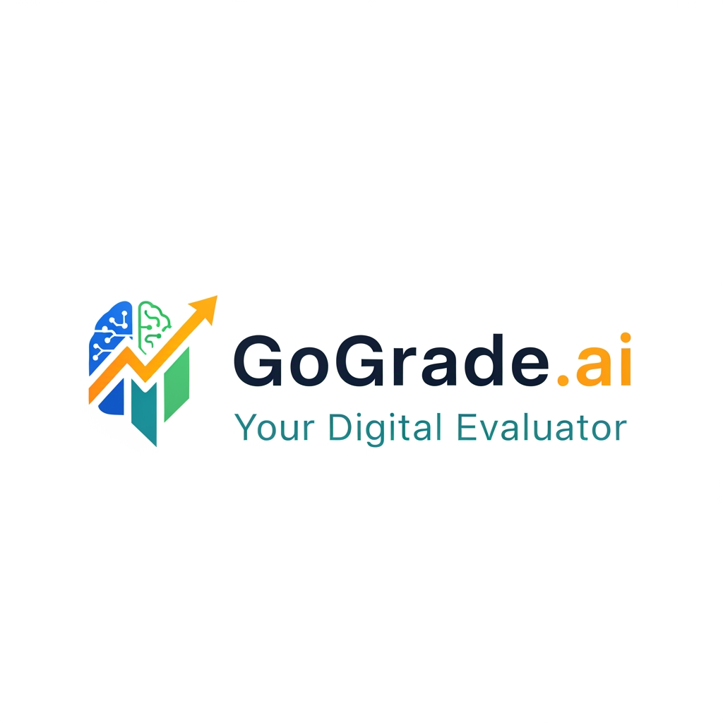 AI Design for you have to design a logo , i have shared all details below
GoGrade.ai is a multi-tenant, AI-powered administration platform for schools that automates grading, assessments, and report-card generation. Its tagline, "Your Digital Evaluator," reflects the core purpose: acting as an intelligent automated evaluator for student work.
The system serves the K–12 education space and is built around academic concepts like classes, subjects, divisions, mediums of instruction, academic years, and roll numbers.
As a multi-tenant SaaS product, each school (tenant) runs on its own scoped instance while a central platform team manages everything.
It supports two levels of users. Platform operators manage tenant schools, platform users, billing/credits, inquiries, audits, and can impersonate school admins. School staff — admins, teachers, parents, and students — access the system through role-based permissions that control what each person sees.
Core school-facing features include a dashboard, assessment creation and grading, report-card generation and publishing, user and role management, credit/billing management, settings, notifications, and audit logs. Platform-facing features cover tenant management, announcements, inquiries, support, reporting, and impersonation.
The product tone is professional, academic, AI-forward, and trustworthy — clean and modern, designed for real school operations rather than casual use.