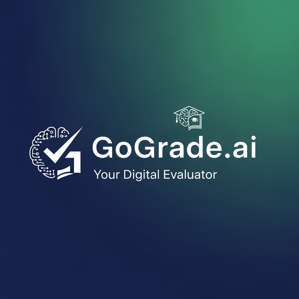 AI Design for you have to design a logo , i have shared all details below
GoGrade.ai is a multi-tenant, AI-powered administration platform for schools that automates grading, assessments, and report-card generation. Its tagline, "Your Digital Evaluator," reflects the core purpose: acting as an intelligent automated evaluator for student work.
The system serves the K–12 education space and is built around academic concepts like classes, subjects, divisions, mediums of instruction, academic years, and roll numbers.
As a multi-tenant SaaS product, each school (tenant) runs on its own scoped instance while a central platform team manages everything.
It supports two levels of users. Platform operators manage tenant schools, platform users, billing/credits, inquiries, audits, and can impersonate school admins. School staff — admins, teachers, parents, and students — access the system through role-based permissions that control what each person sees.
Core school-facing features include a dashboard, assessment creation and grading, report-card generation and publishing, user and role management, credit/billing management, settings, notifications, and audit logs. Platform-facing features cover tenant management, announcements, inquiries, support, reporting, and impersonation.
The product tone is professional, academic, AI-forward, and trustworthy — clean and modern, designed for real school operations rather than casual use. main feature it checks the exam papers written by students
