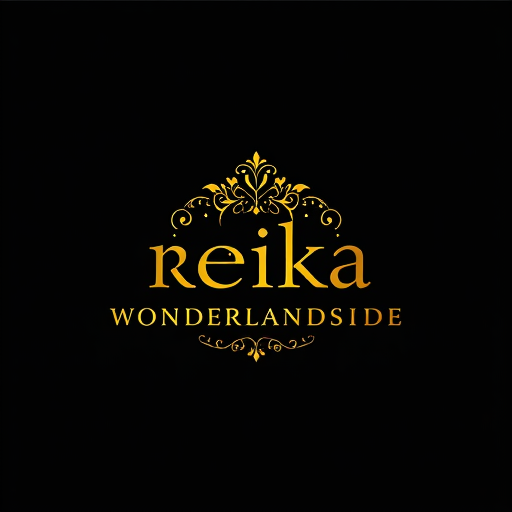 AI Design for Buatkan logo brand dengab nama reika_wonderlandside dengan latar perpaduan black and gold