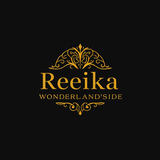 AI Design for Buatkan logo brand dengab nama reika_wonderlandside dengan latar perpaduan black and gold