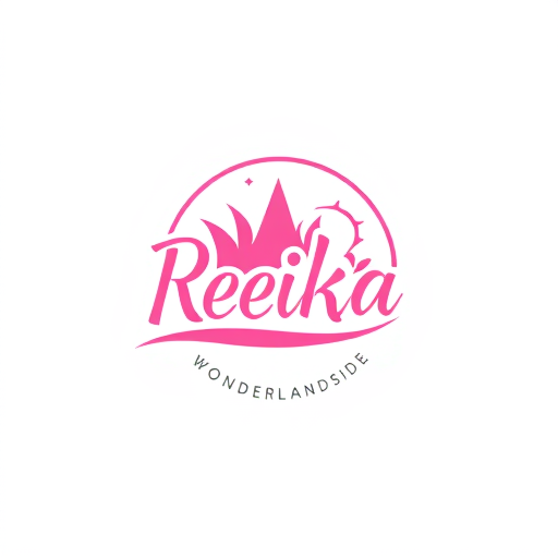 AI Design for Buatkan brand logo reika_wonderlandside dengan perpaduan warna pink white