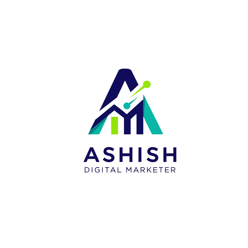 AI Design for iam Ashish a digital marketer i want a logo for my portfolio website