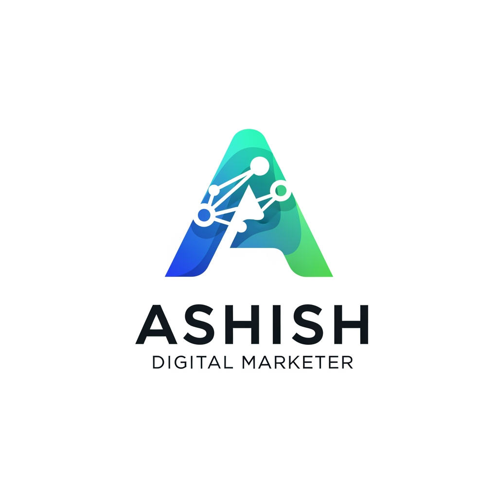 AI Design for iam Ashish a digital marketer i want a logo for my portfolio website
