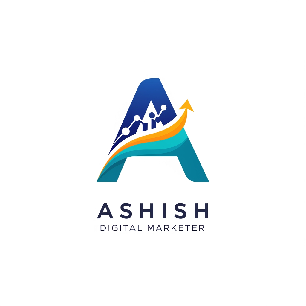 AI Design for iam Ashish a digital marketer i want a logo for my portfolio website