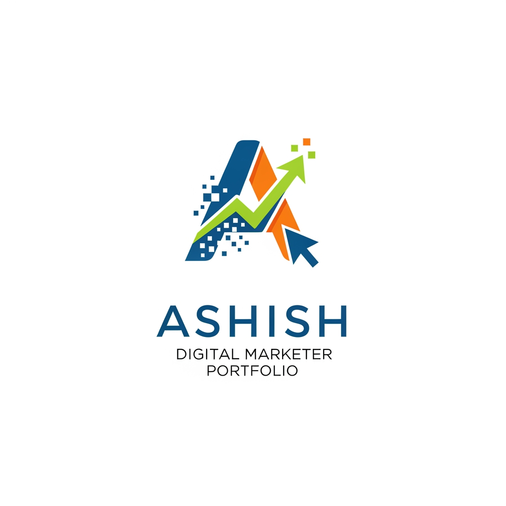 AI Design for iam Ashish a digital marketer i want a logo for my portfolio website