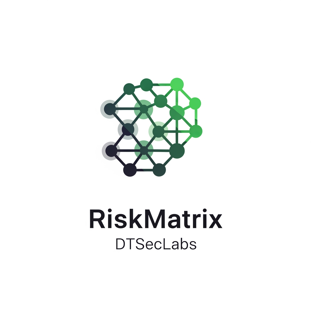 AI Design for Design a premium enterprise software logo for an OT/ICS cybersecurity platform called "RiskMatrix".
The product helps industrial organizations visualize cyber risk by transforming asset inventories, CVEs, attack paths, lateral movement, and operational exposure into actionable risk intelligence.
The logo should represent:
• Risk intelligence
• Attack path visualization
• Connected industrial assets
• Network topology
• Decision making
• Visibility
• Operational technology (OT)
• Critical infrastructure
Avoid generic cybersecurity clichés like shields, padlocks, hacker icons, bugs, skulls, or warning triangles.
Instead use modern geometric concepts inspired by:
• network graphs
• matrix/grid systems
• connected nodes
• topology maps
• heatmaps
• graph analytics
• digital twins
• attack path visualization
• industrial architecture
• interconnected systems
Style:
• Minimal
• Flat vector
• Enterprise SaaS
• IBM Security
• Microsoft Defender
• Palo Alto Networks
• CrowdStrike Falcon
• Datadog
• Cisco XDR
• Splunk
• Dark theme compatible
• Works on white and black backgrounds
Typography:
RiskMatrix in bold modern sans-serif
DTSecLabs appears underneath in smaller text using the existing company branding.
Primary colors:
#00E58F
#00C97A
Dark Graphite
Black
White
Accent colors only if necessary:
Orange
Red
Yellow
The icon should work independently as an app icon and favicon.
Create 8 completely different logo concepts.