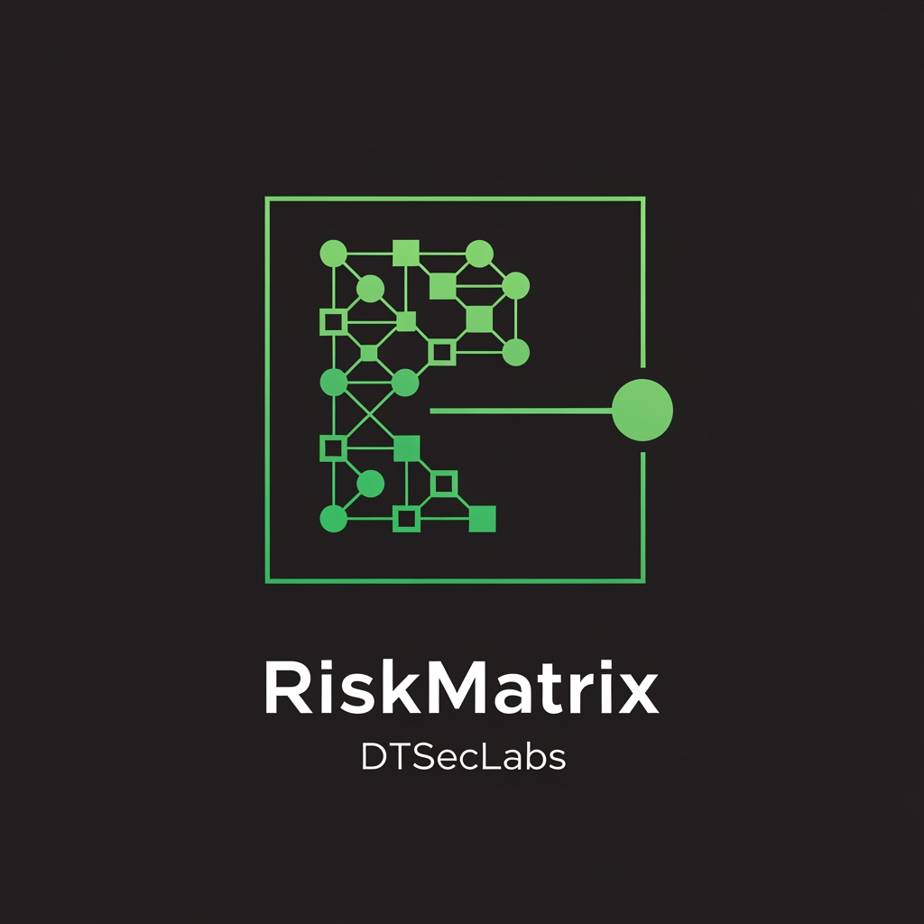 AI Design for Design a premium enterprise software logo for an OT/ICS cybersecurity platform called "RiskMatrix".
The product helps industrial organizations visualize cyber risk by transforming asset inventories, CVEs, attack paths, lateral movement, and operational exposure into actionable risk intelligence.
The logo should represent:
• Risk intelligence
• Attack path visualization
• Connected industrial assets
• Network topology
• Decision making
• Visibility
• Operational technology (OT)
• Critical infrastructure
Avoid generic cybersecurity clichés like shields, padlocks, hacker icons, bugs, skulls, or warning triangles.
Instead use modern geometric concepts inspired by:
• network graphs
• matrix/grid systems
• connected nodes
• topology maps
• heatmaps
• graph analytics
• digital twins
• attack path visualization
• industrial architecture
• interconnected systems
Style:
• Minimal
• Flat vector
• Enterprise SaaS
• IBM Security
• Microsoft Defender
• Palo Alto Networks
• CrowdStrike Falcon
• Datadog
• Cisco XDR
• Splunk
• Dark theme compatible
• Works on white and black backgrounds
Typography:
RiskMatrix in bold modern sans-serif
DTSecLabs appears underneath in smaller text using the existing company branding.
Primary colors:
#00E58F
#00C97A
Dark Graphite
Black
White
Accent colors only if necessary:
Orange
Red
Yellow
The icon should work independently as an app icon and favicon.
Create 8 completely different logo concepts.