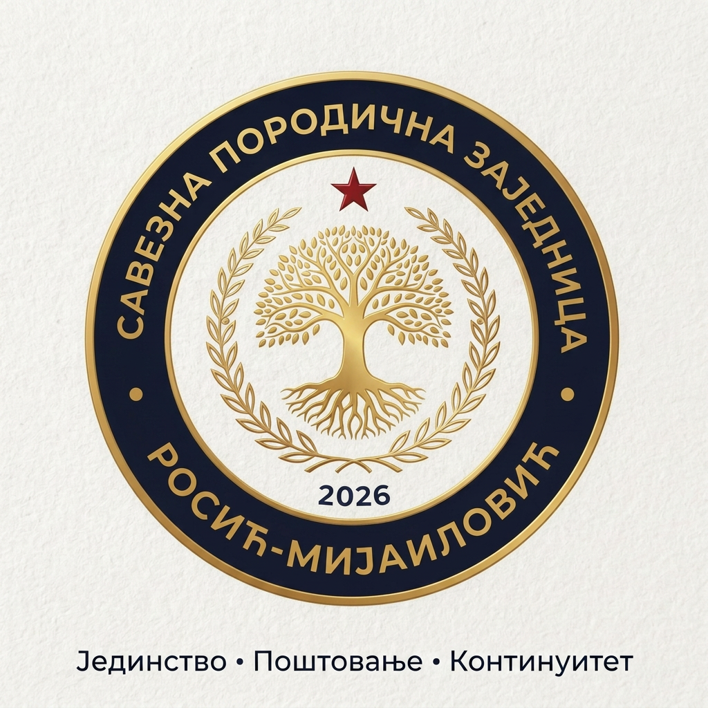 AI Design for change font to more modern. make logo general better and more beautiful. change text "ФЕДЕРАТИВНИ СВАЕЗ ЗАЈЕДНИЦЕ" to "САВЕЗНА ПОРОДИЧНА ЗАЈЕДНИЦА".