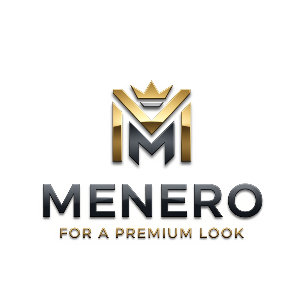 AI Design for Logo for Menero 

For perimum Look 
with Slougan