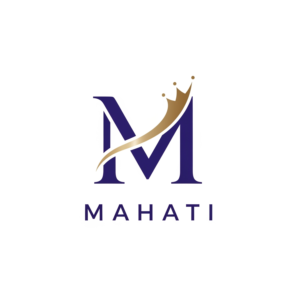 AI Design for Generate logo for word mahati which means importance and greatness in sanskrit. The logo is for personal brand of mahati and her portfolio. The logo should be very significant and related to names uniqueness and meaning of greatness