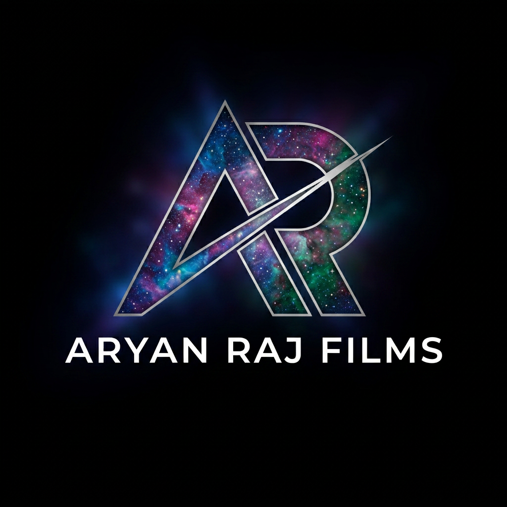 AI Design for I WANT TI GIVE GALAXY COLOURFUL IFFACT INTI A AND R AND MAKE THE BACKGROUND BLACK